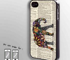 colorful elephant on Dictionary - hard case cover for iphone 4/4s also iphone 5