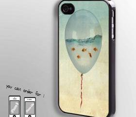 fish in Ballon - hard case cover for iphone 4/4s also iphone 5